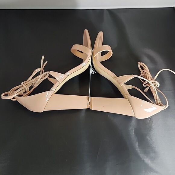 BRAND NEW CHARLES ALBERT LACE UP HIGH HEELED OPEN TOE DRESS THICK HEEL S… - Picture 11 of 16